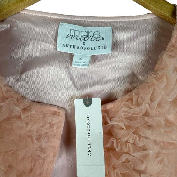 Anthropologie X Mare Mare Ruffled Rose Jacket Pink XL - Picture 9 of 12
